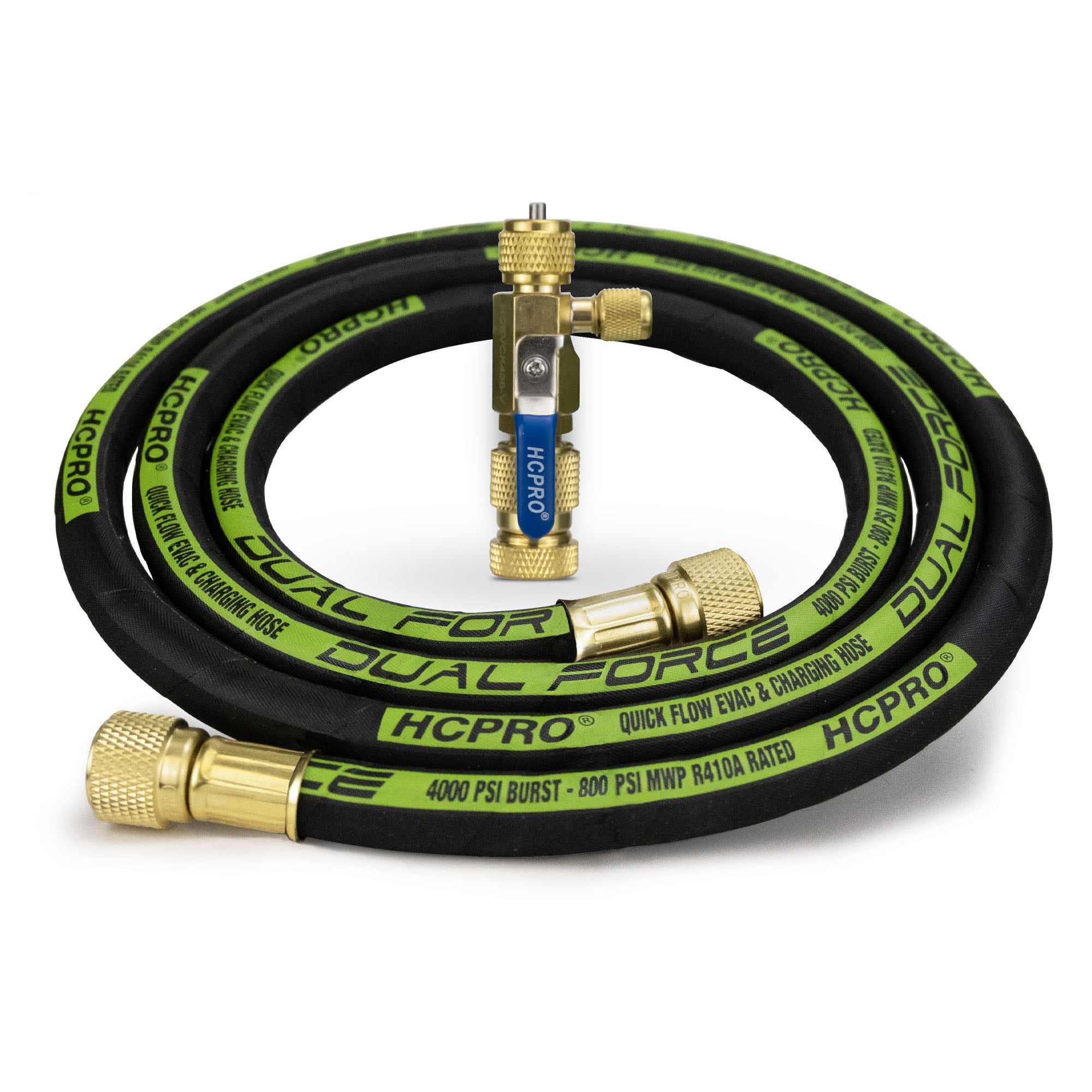 Dual Force R410a Evacuation & Charging Kit w/ 3/8" Hose + VCRT Tool