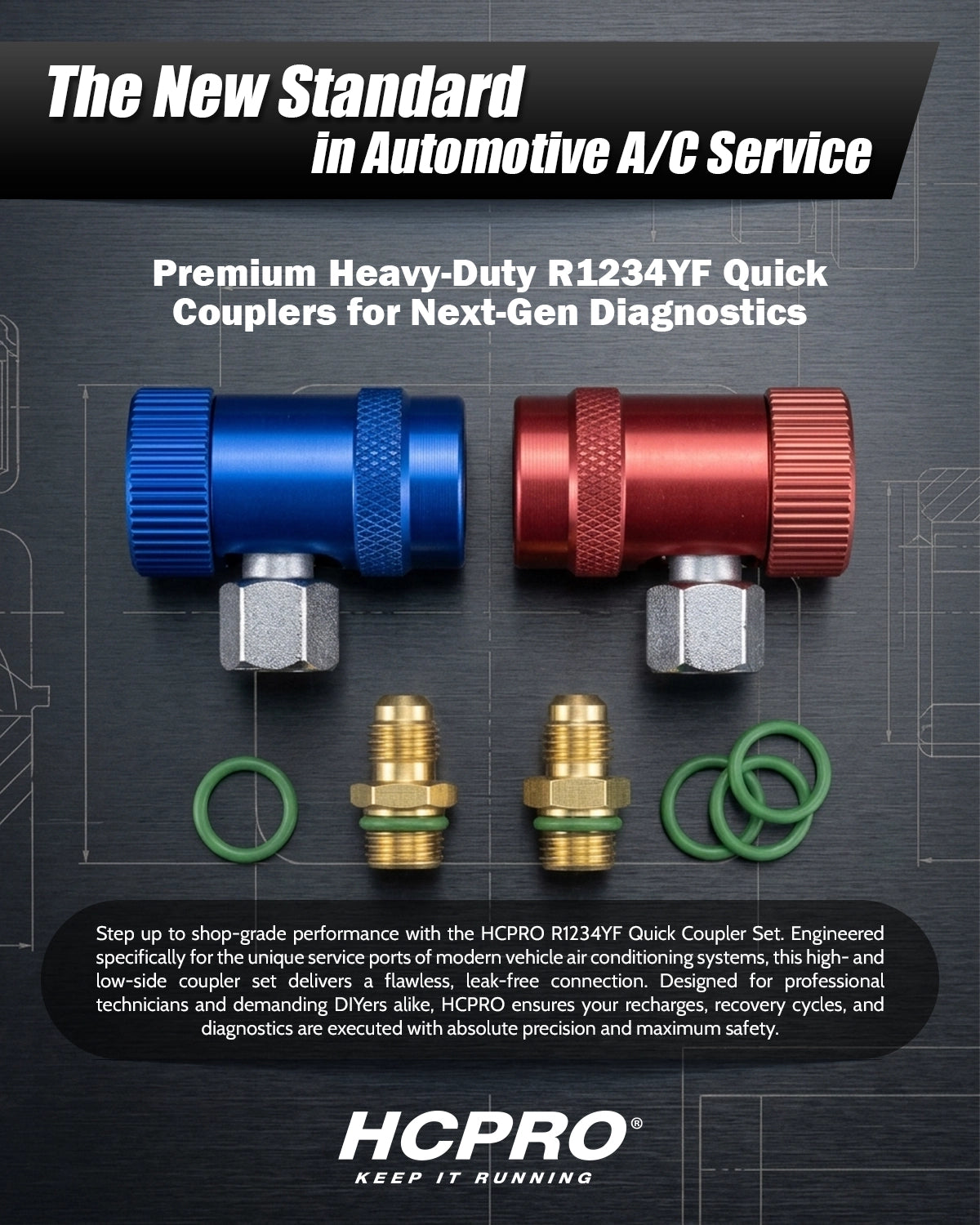 R1234YF Quick Coupler Set | HVAC & Auto AC Quick Connect Adapters