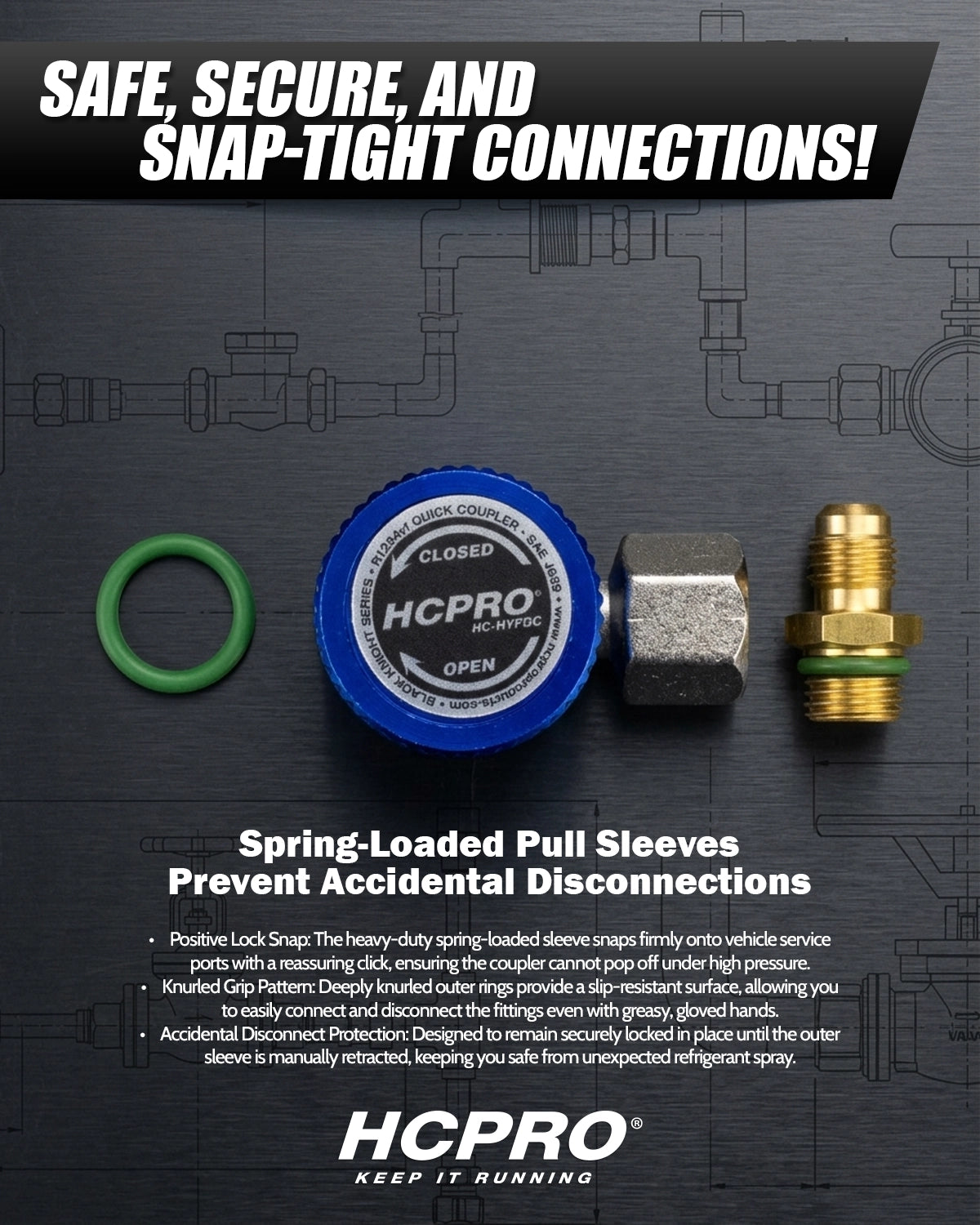 R1234YF Quick Coupler Set | HVAC & Auto AC Quick Connect Adapters