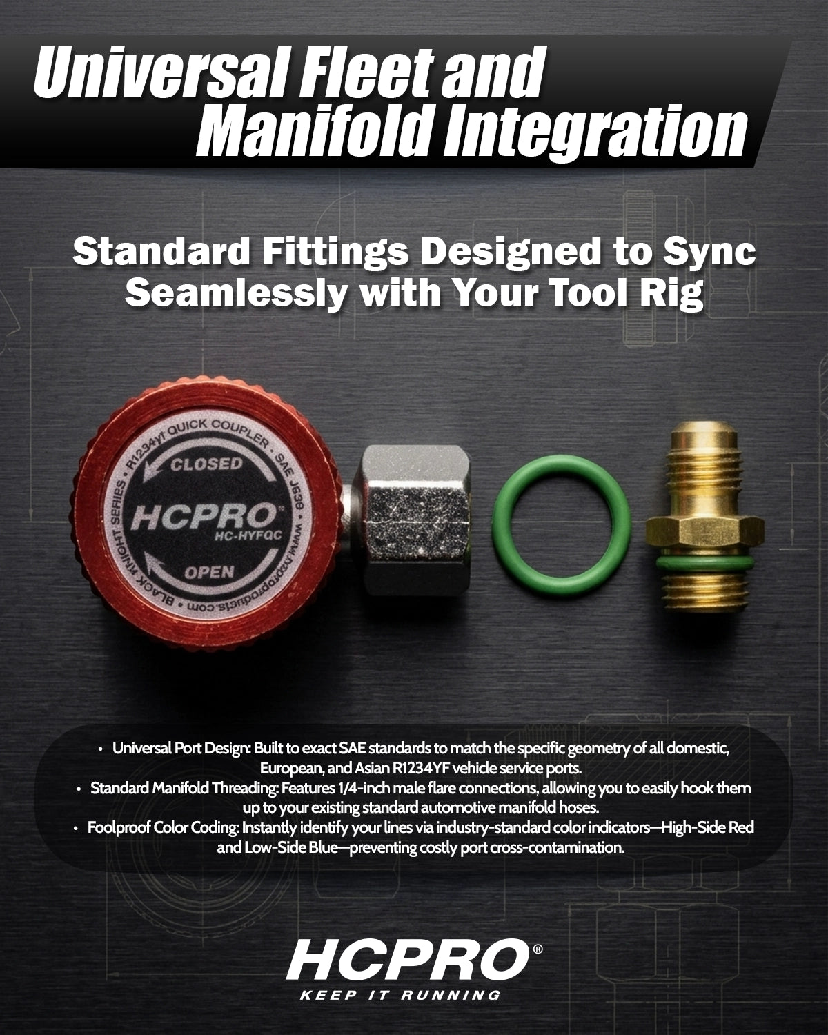 R1234YF Quick Coupler Set | HVAC & Auto AC Quick Connect Adapters