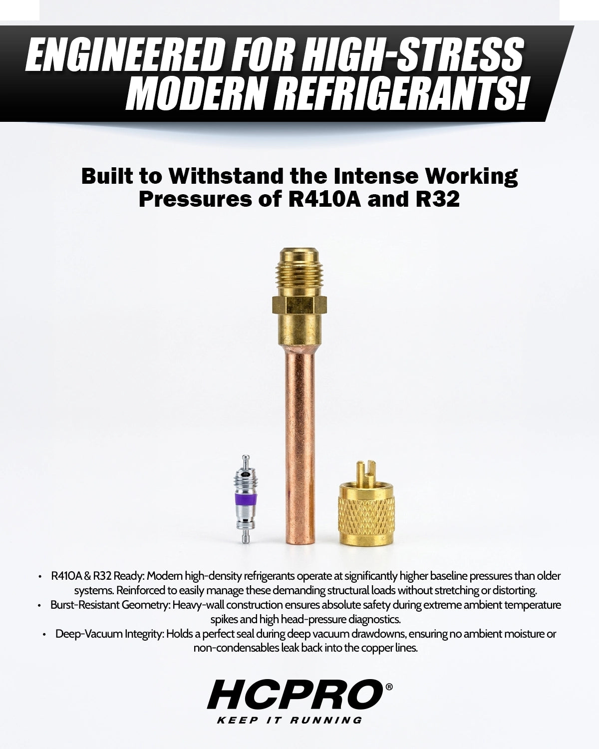 RAV1 1/4" SAE High Pressure Access Valve for R410, R32, R22