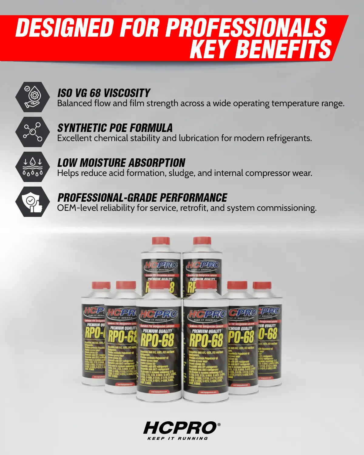 RPO-68 Synthetic Refrigeration Oil – POE Quart & Gallon Options