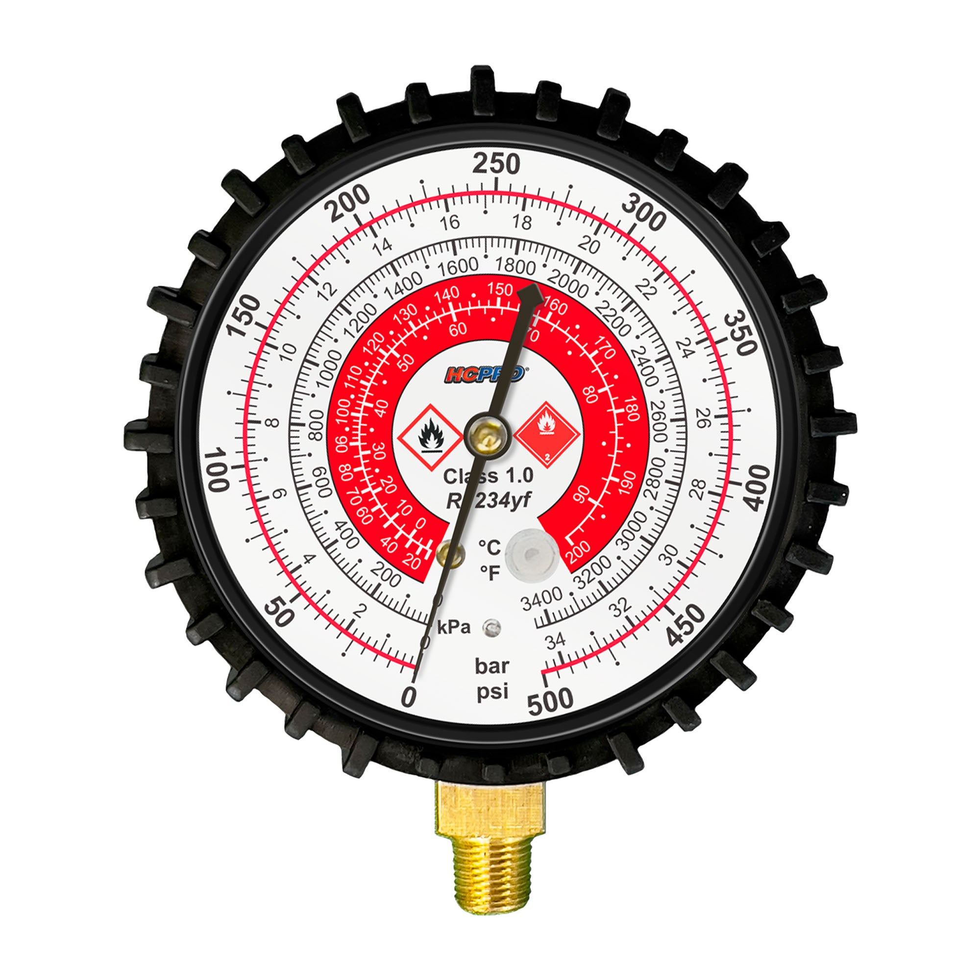 Universal Replacement Gauge 80 mm PSI ºF / ºC HFO-R1234YF image 2