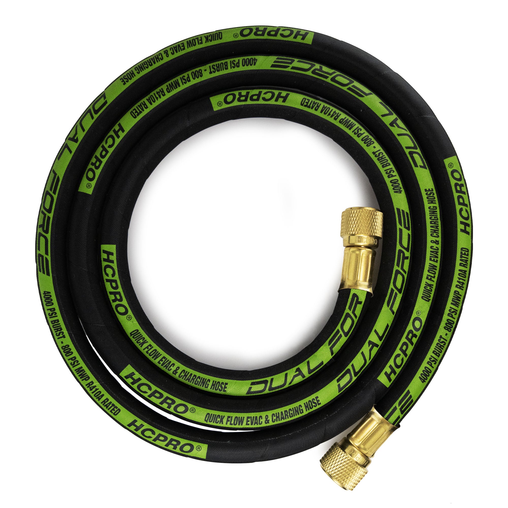 HCQFH38 DUAL FORCE 3/8" 6' SAE High Volume Dual Force® Evacuation and Charging Hose R410 Rated image 1
